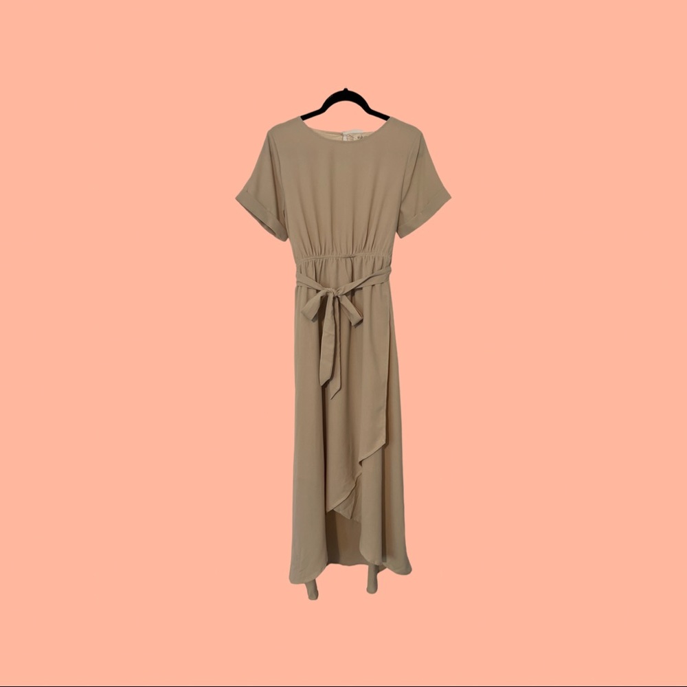 NWT Light tan bridesmaid dress. Size M